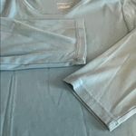 Christopher & Banks Satin Trim Crewneck 3/4 Sleeve TShirt Blue Size Large Photo 7