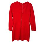 Boden Sixties Jacquard Dress Long Sleeve Holiday Christmas Red Size 6 Photo 4