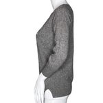 J. Crew Sweater Womens XS‎ Gray White Feathers Wool Rabbit Hair Blend Preppy Photo 2