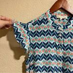 Paloma Blue Isabel geometric ruffle maxi dress Size L Photo 4