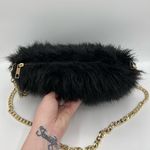 Black fur purse Gold Photo 2