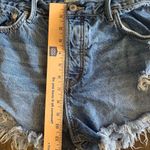 We The Free high waisted distressed raw edge hem denim shorts size 31 Photo 2