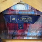 Gap  Pendleton Flannel Shirt Dress Plaid Button Down Belted Long‎ Sleeve Size SM Photo 4