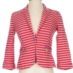ZARA TRF Collection Pink Cream Tan Stripe Blazer Jacket Size Small Bloggers Fav Photo 10