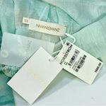 Zimmermann Seascape Illuminate Billow Organza Mini Dress Blue Silk Linen XS NWT Photo 15