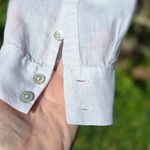 Eileen Fisher  Drapey Tencel Collared Shirt White L Photo 6