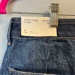 American Eagle AEO Denim Skirt Patchwork Denim Super Hi-Rise A-Line Mini Sz 6/28W NWT Photo 5