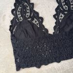 Free People NWT Black Lace Halter Bralette Photo 7