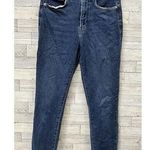 Good American Good Waist 29" Blue796 Skinny Raw Hem Stretch Jeans Size 6 Photo 0