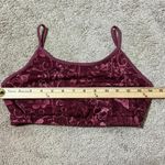 Rei Co-op  Tank Top and Bralette Set Burgundy Floral Athleisure M Y2K 2 Piece Photo 3