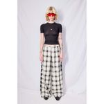 Assembly New York White Plaid Clean Pant Wide Leg Grunge Streetwear EUC Size M Size M Photo 1