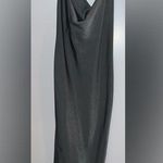 Windsor Satin Slip Dress | Sage Green | Size L | Strappy Back Detail Photo 2