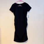 Old Navy  Maternity Crew Short Sleeve Bodycon Dress Black Womens Size Medium NWT Photo 2