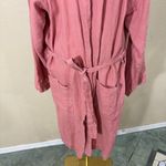 Threads By Bed Threads Robe OS Mauve Pink 100 Linen Belted Kimono Pockets Comfy Size undefined Photo 3