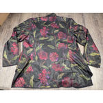 Chico's  100% Silk Hand-Beaded Black Pink Red Jacket Blazer Size 3 - XL 16/18 Photo 5