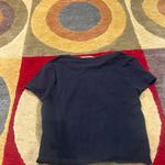 Abercrombie & Fitch Soft A&F Essentials Black Stretchy Short Sleeve Crop Top M Photo 2