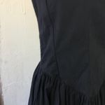 Vintage 80s Illustrations Black Strapless Sweetheart Basque Waist Midi Dress Size 10 Photo 6