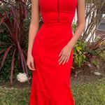 Jarlo London  Red Trumpet Sleeveless  Maxi Formal Dress size 0 Photo 3