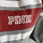 PINK - Victoria's Secret Victoria's Secret Pink Gray & Red Nebraska Hooded Long Sleeve Shirt Photo 4