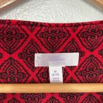 secret treasures  Red Geometric Patterned Long Sleeve Soft Fleece Pajama Dress M Photo 3