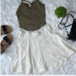 A'Gaci A’ GACI Skater mini Skirt cream white Size Large circle elastic waist stretchy Photo 1