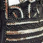 Gianni Bini GB Navy Blue Cocktail Party Mini Dress Sleeveless Sheer Back Sequins Size Medium Photo 8