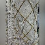 Claudia D. Vintage Beaded Vest XL White Photo 3