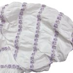 Topshop  White and Lavender Striped Puff Sleeve Mini Dress Photo 9