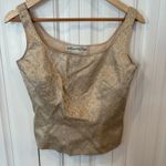 Marie St. Claire Gold Metallic Tank And Jacket Set Size 6 Photo 5