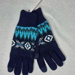 Talbots  Chamonix Fair Isle Winter Gloves Tech Friendly Blue Nwt Photo 1