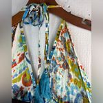 Shoreline  M Halter Aloha Floral Midi Dress Photo 6