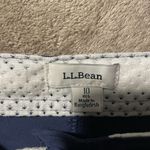 L.L Bean Pants Womens 10 Navy Blue Nylon Capri Outdoor Hiking Zip Pockets High Photo 1