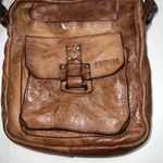 Vintage Leather Crossbody Purse Bag Brown Privata 10X9" Womens Ladies Photo 1