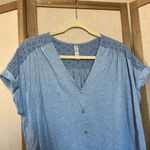 FINAL MARKDOWN Perseption Blue tie front top 2x Photo 3