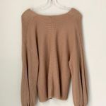 1. State  Ribbed Balloon Sleeve Cotton Blend Sweater Photo 3