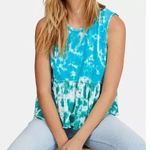 Free People  | NWT Anytime Tie-Dye Cotton Tank Top Sleeveless Peplum | Size Small Photo 0