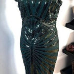 1920 style sequins dress green long maxi dress size cs Photo 0