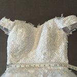 Women’s Short White Off the Shoulder Prom Party Dress Corset Back Size 2 *READ Photo 7