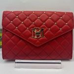 Badgley Mischka NWT  Red Vegan Leather Diamond Quilting Crossbody Bag Clutch $129 Photo 2