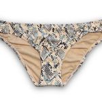 Kona Sol Medium Coverage Bikini Bottom Light Pink Blue Snakeskin Print NWOT XL Photo 1