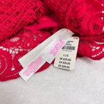 PINK - Victoria's Secret  CROCHET LACE‎ Red Bra BRALETTE SIZE L Photo 4