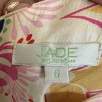 Jade Melody Tam Silk Dress 6 Midi Sleeveless Floral Yellow Summer Event Pastels Photo 1