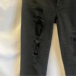 American Eagle Super Super Stretch Jegging Crop Distressed Black Jeans Size 8 Photo 1