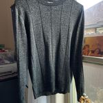 Metallic long sleeve pullover sweatshirt Gray Size M Photo 11