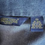 Vintage Denim Shirt Jacket Womens Medium Floral Beaded Embroidery Blue Photo 1