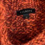 Talbots Chunky Cozy Rust Mock Neck Cable Knit Long Sweater Tunic Dress Size M  Photo 5
