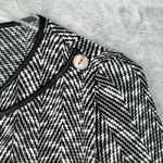 Joseph Ribkoff Sweater Womens 10 Black White Marled Asymmetric Hem Neutral Photo 3