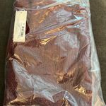 Jonnie Deep V Cable Knit Burgundy Sweater Photo 2