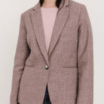 J.Crew Parke Blazer in English Birdseye Twill Wool Pink Mauve Size 12 Photo 0