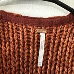 Free People  Rust Cable Knit Long Cardigan Photo 2